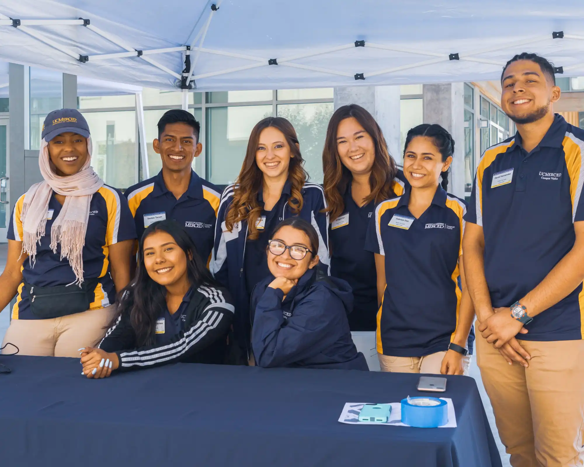 Students on campus at UC Merced